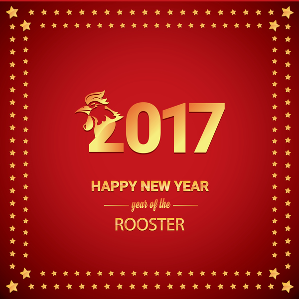 Chinese New Year Of Rooster With Stars Frame Vector Free 600x600 Chinese New Year Of Rooster With Stars Frame Vector Free