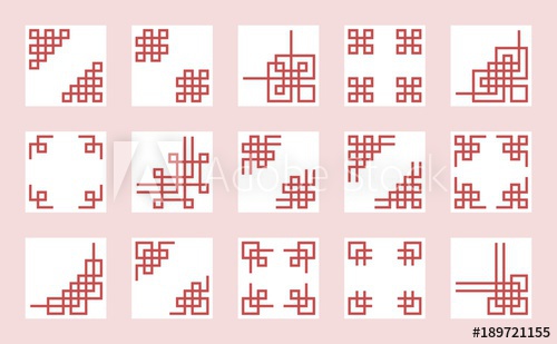 Chinese Knots, Border And Frame For Use In Greeting Card, Poster 500x309 Chinese Knots, Border And Frame For Use In Greeting Card, Poster