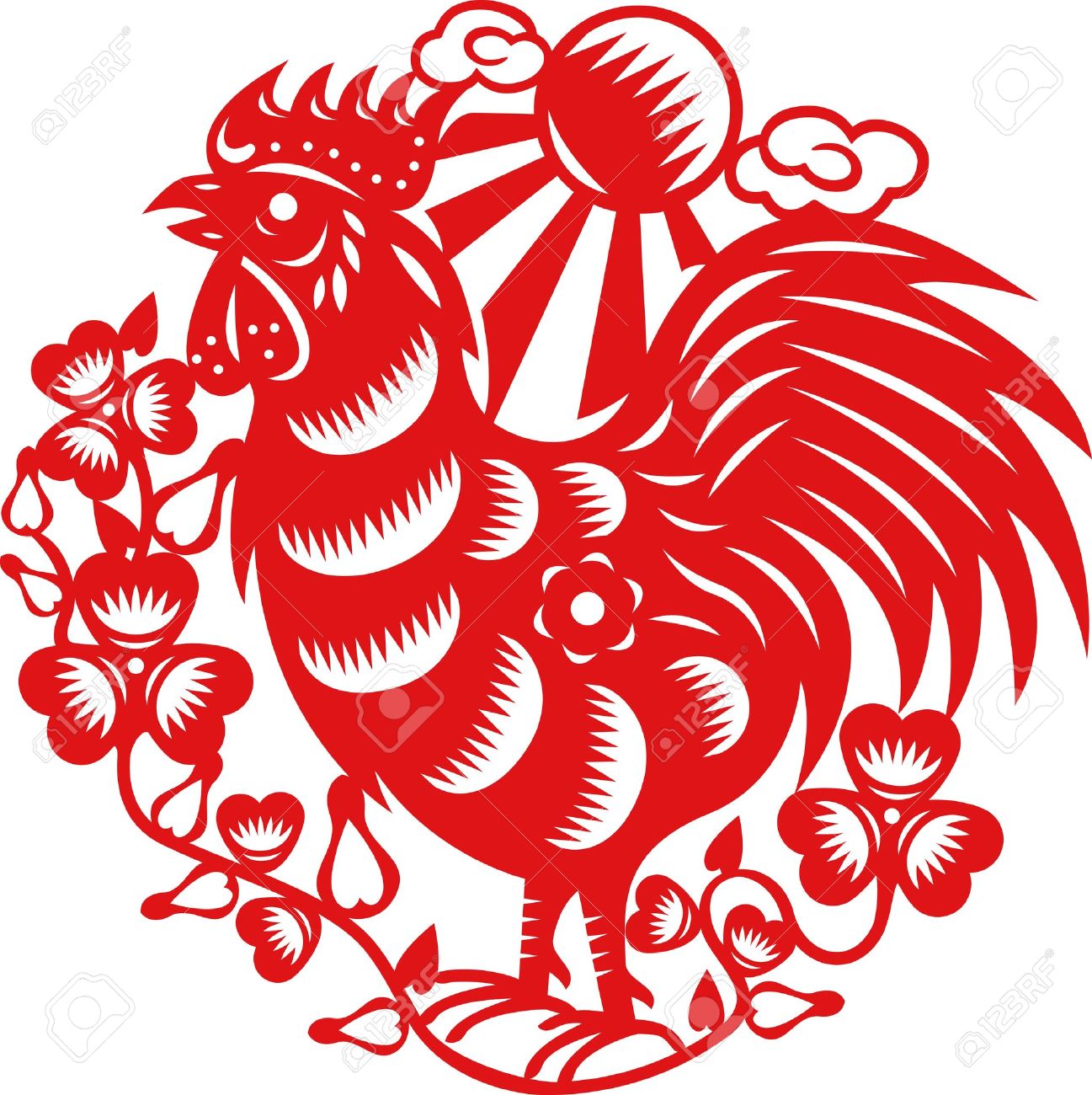 1297x1300 Chinese Clipart Rooster Png And Cliparts For Free Download