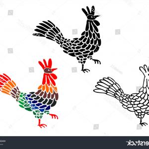 300x300 Stock Illustration Happy Chinese New Year Year Rooster Red Rooster
