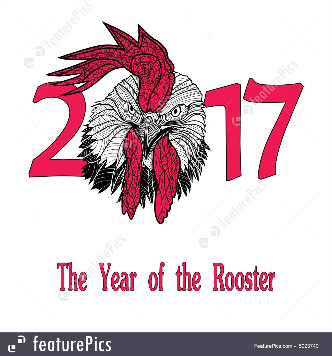 1300x1392 Chinese New Year Of Rooster Illustration