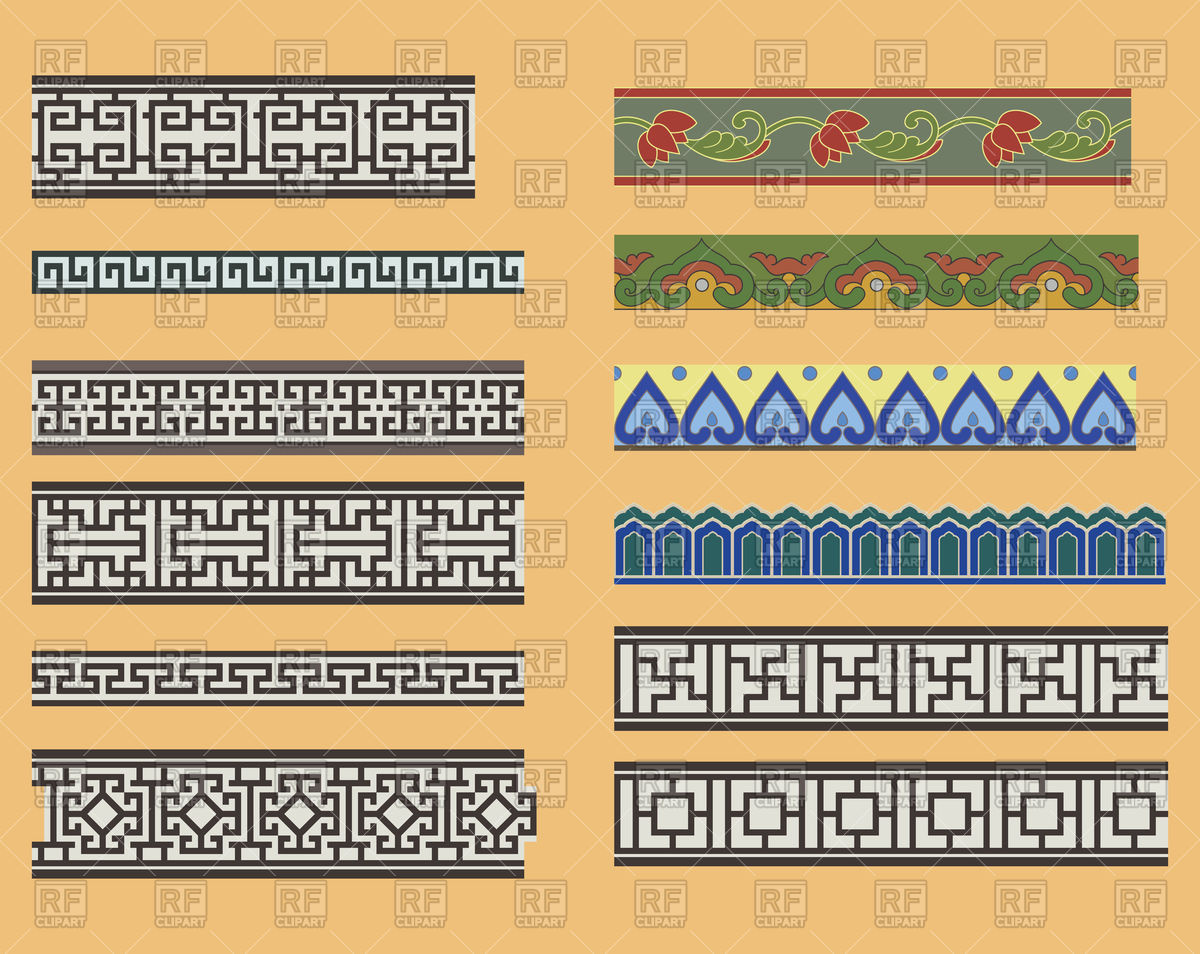 Китайский орнамент в полосе