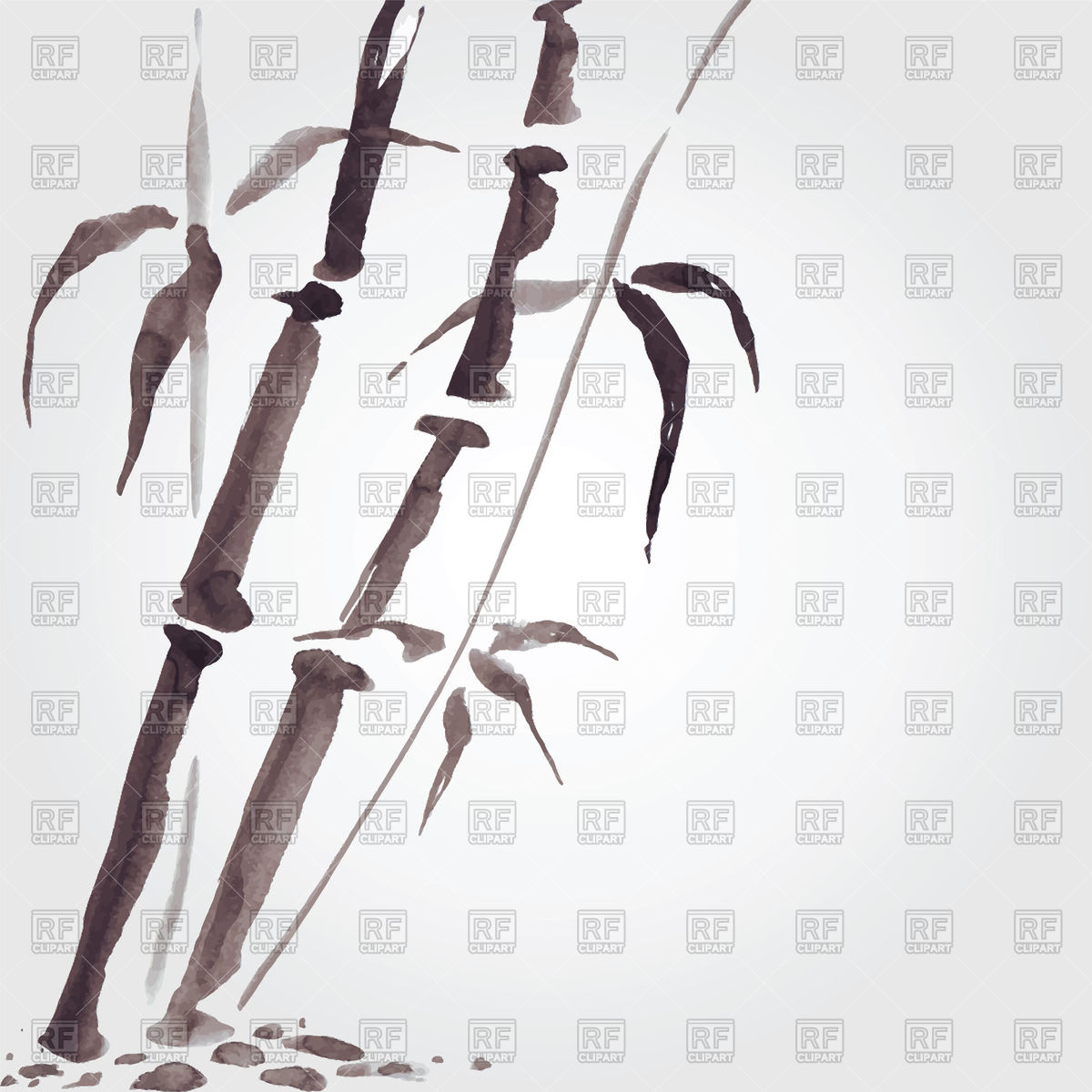 1200x1200 Bamboo Drawn With Brown Ink