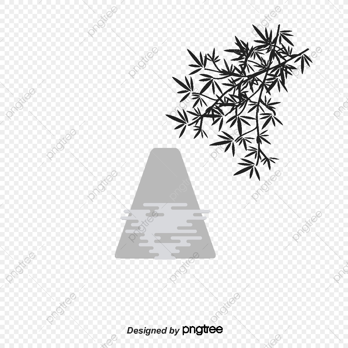 1200x1200 Chinese Painting, Chinese Vector, Ink Landscape Bamboo