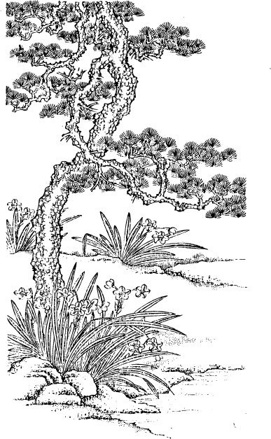 387x627 Free Vector Vector Classical Chinese Painting Material Clipart