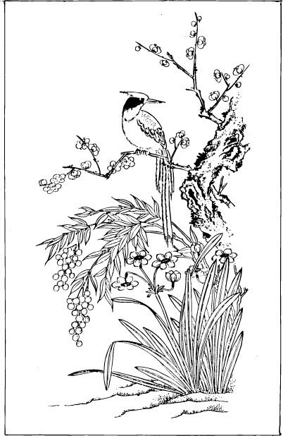 402x618 Free Vector Vector Classical Chinese Painting Materials Clipart