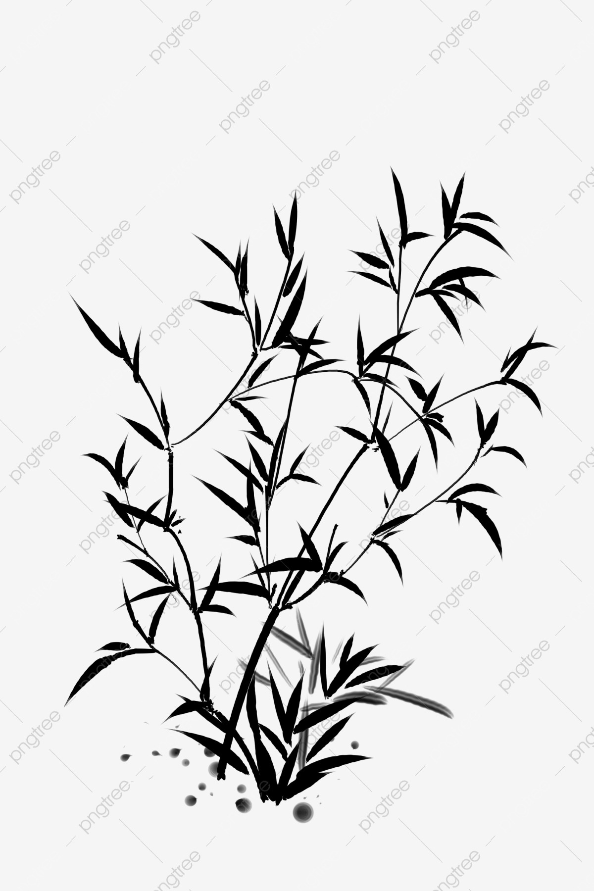 1200x1800 Green Bamboo Painting Vector Material Chinese Paintings, Chinese