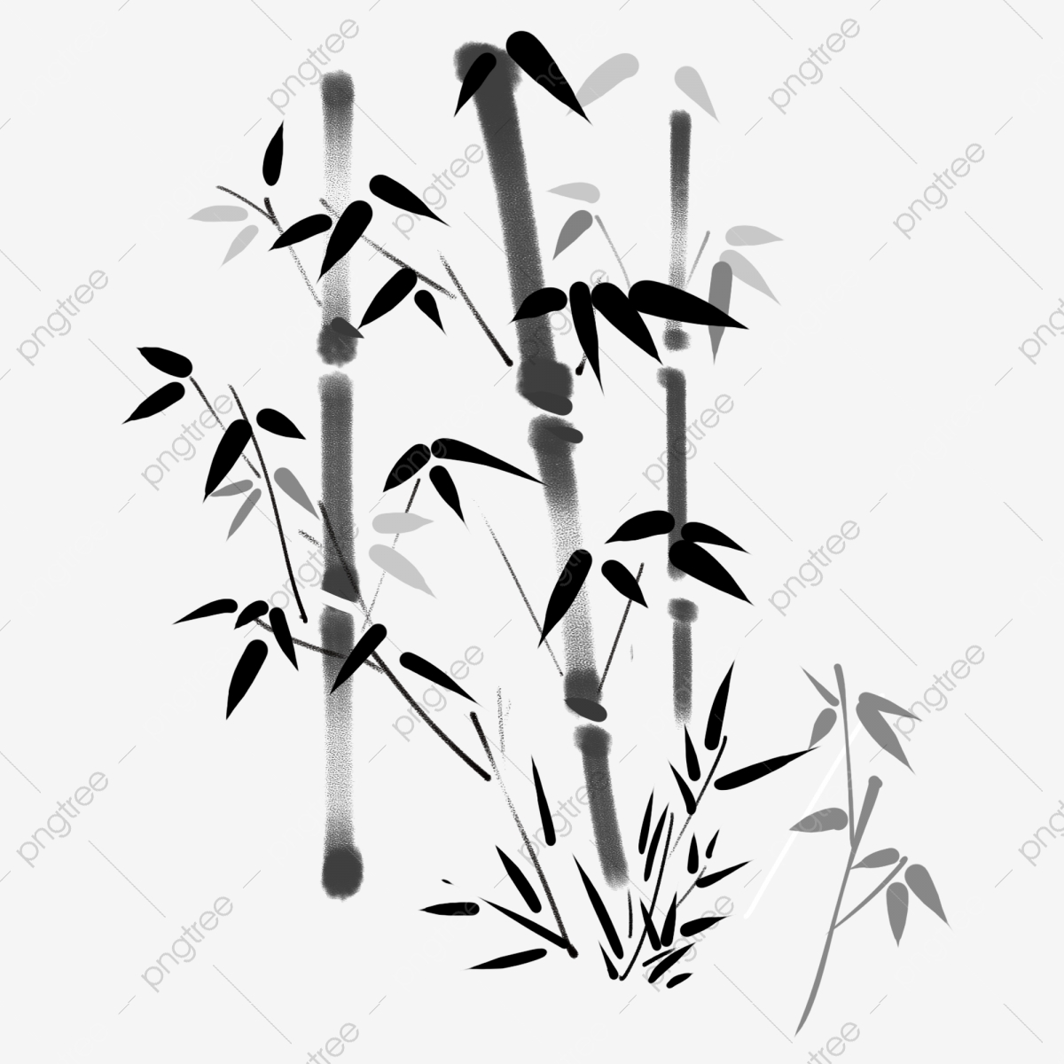 1200x1200 Ink Landscape Painting Bamboo, Bamboo, Painting, Traditional