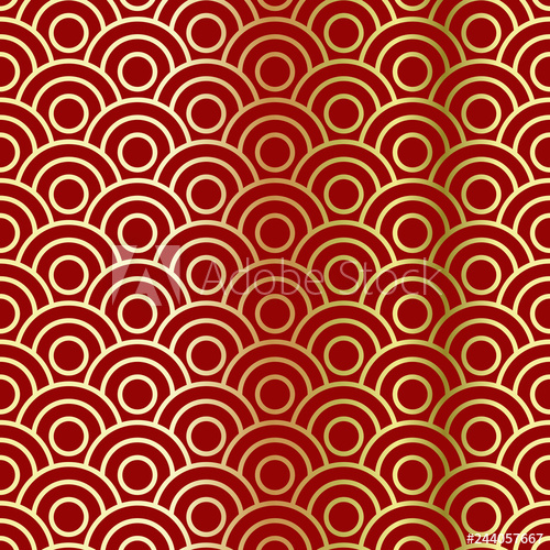 500x500 Golden Circular Waves On A Red Background Red And Gold Chinese