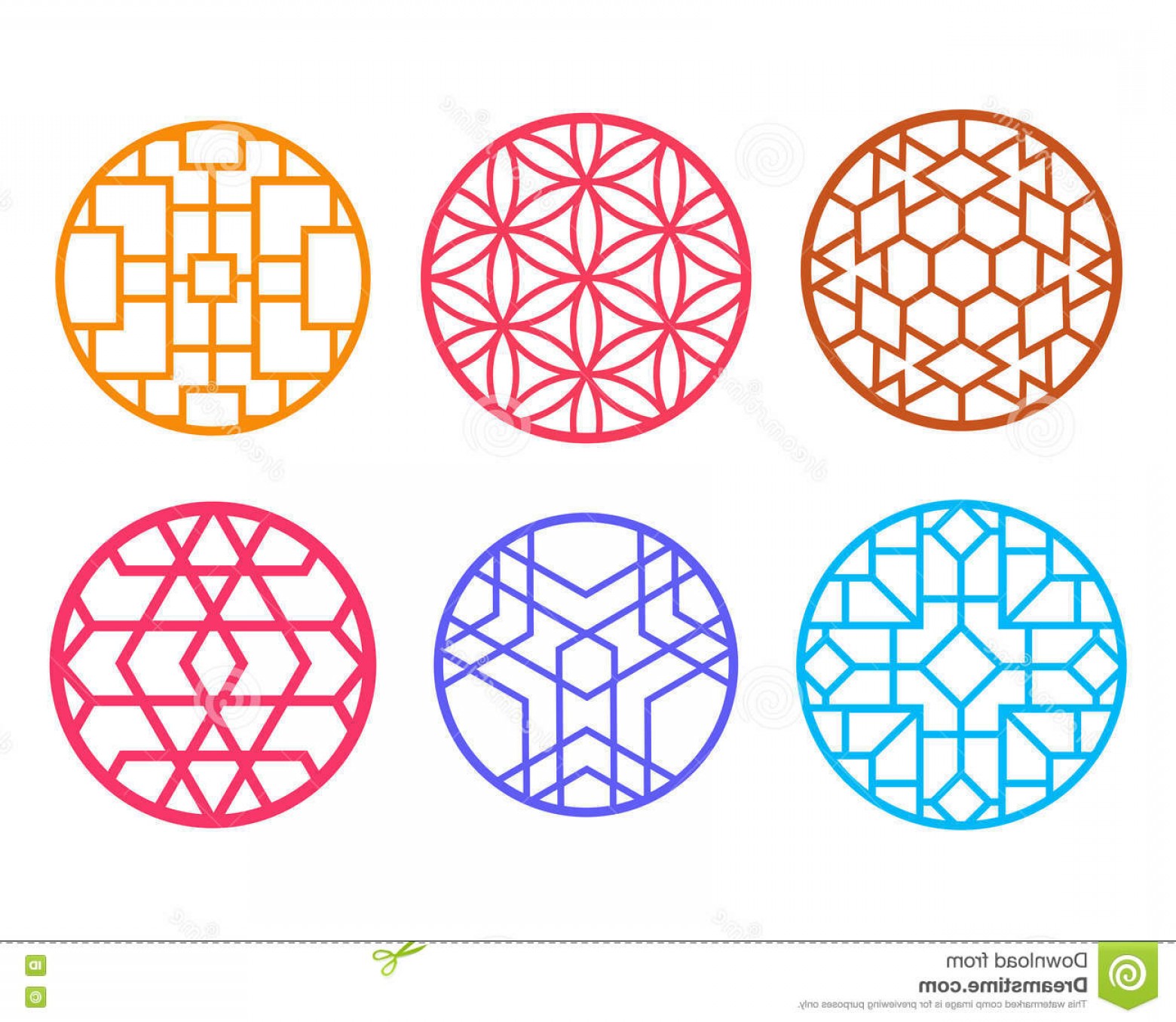 1560x1356 Stock Illustration Geometric Round Chinese Pattern Window Frame