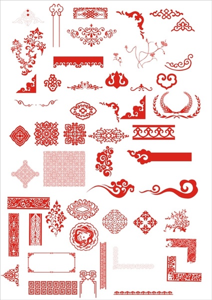 424x600 The Chinese Classical Boutique Pattern Vector Cdr Free
