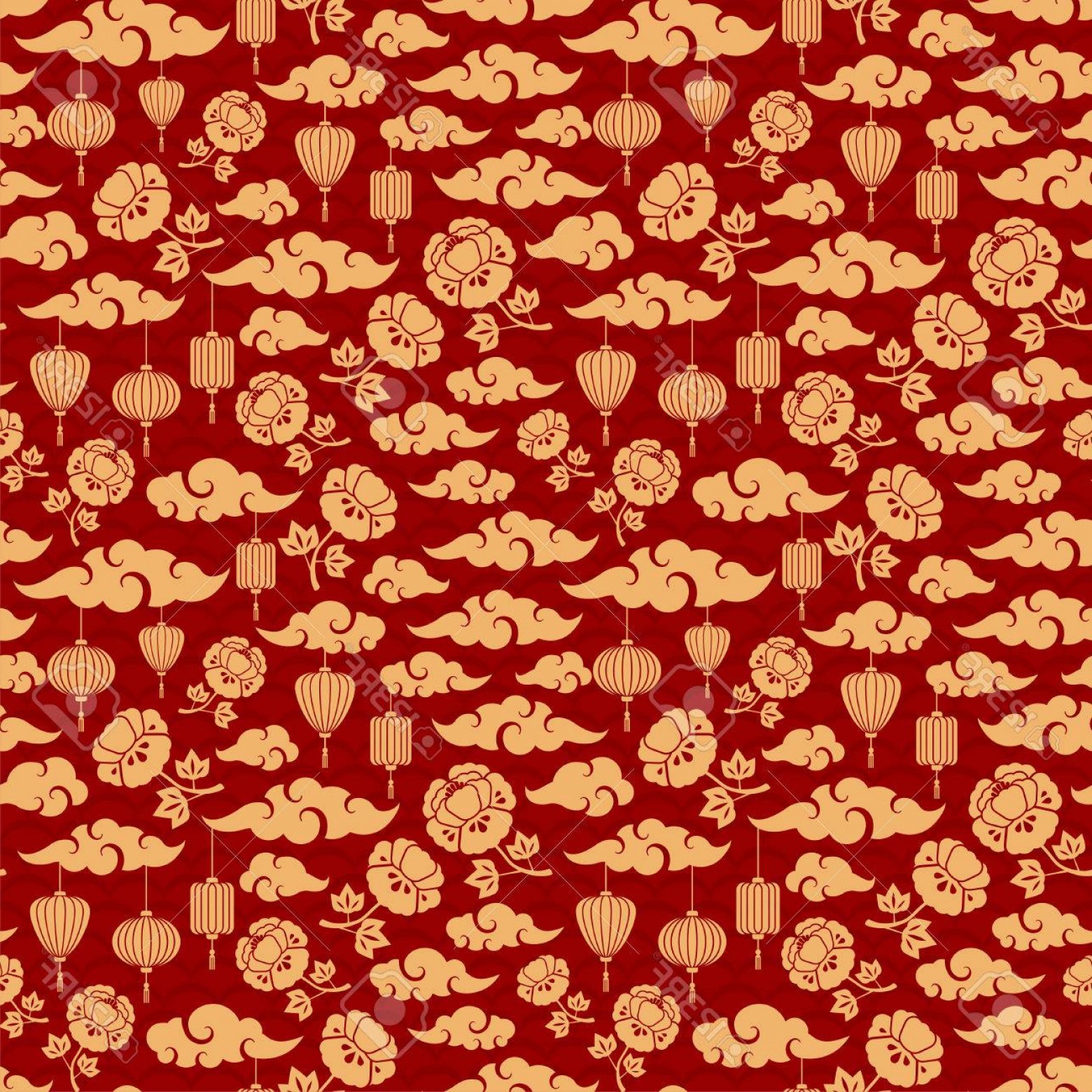 1560x1560 Chinese Flower Pattern Vector