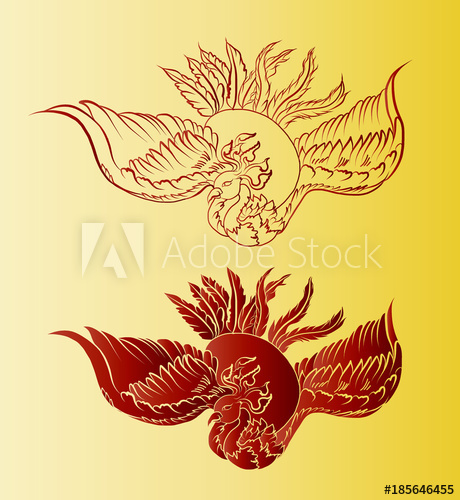 Gold Chinese Peacock Background Golden Phoenix Vector Japanese 460x500 Gold Chinese Peacock Background Golden Phoenix Vector Japanese