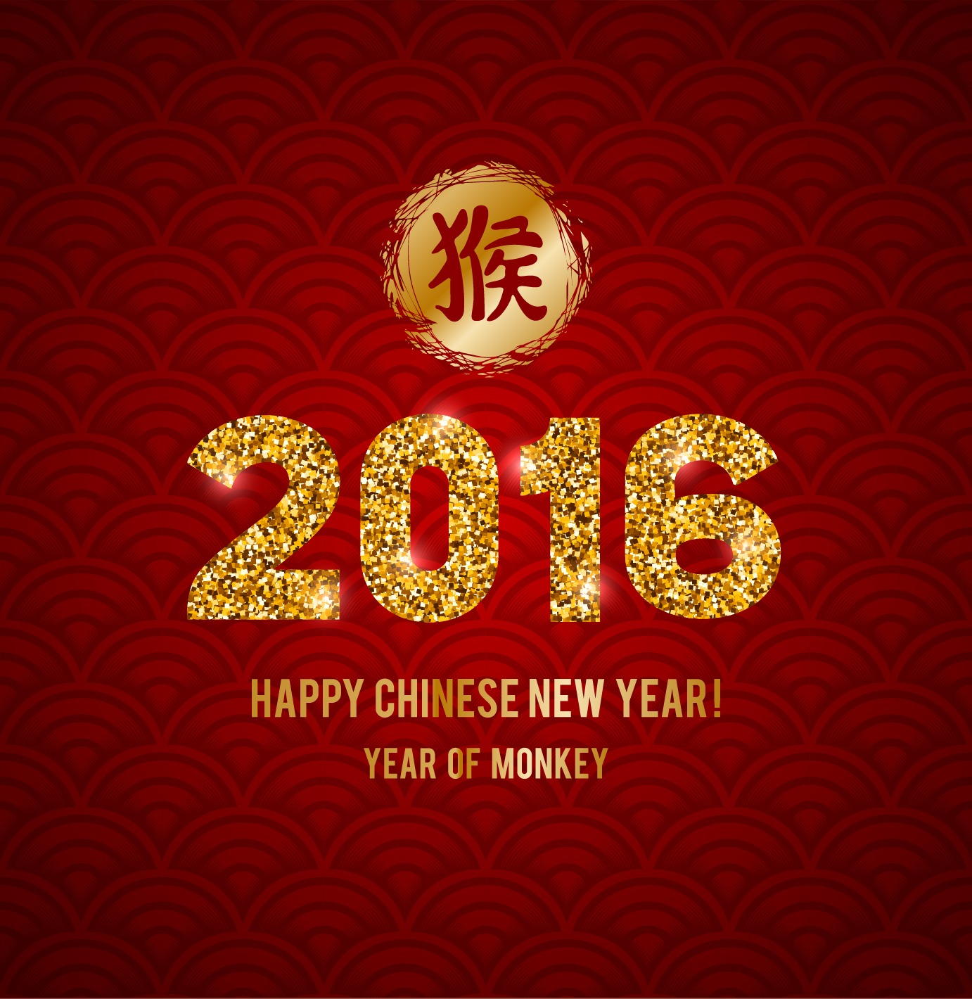 1382x1420 Golden China New Year With Red Background Vector Free