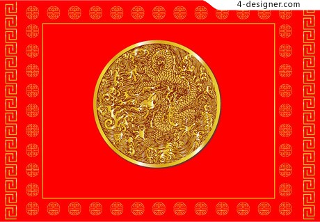 460x319 Designer Chinese Red Vector Background Vector Material