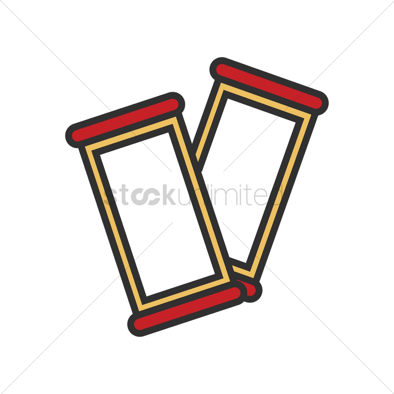 1300x1300 Chinese Scroll Vector Image