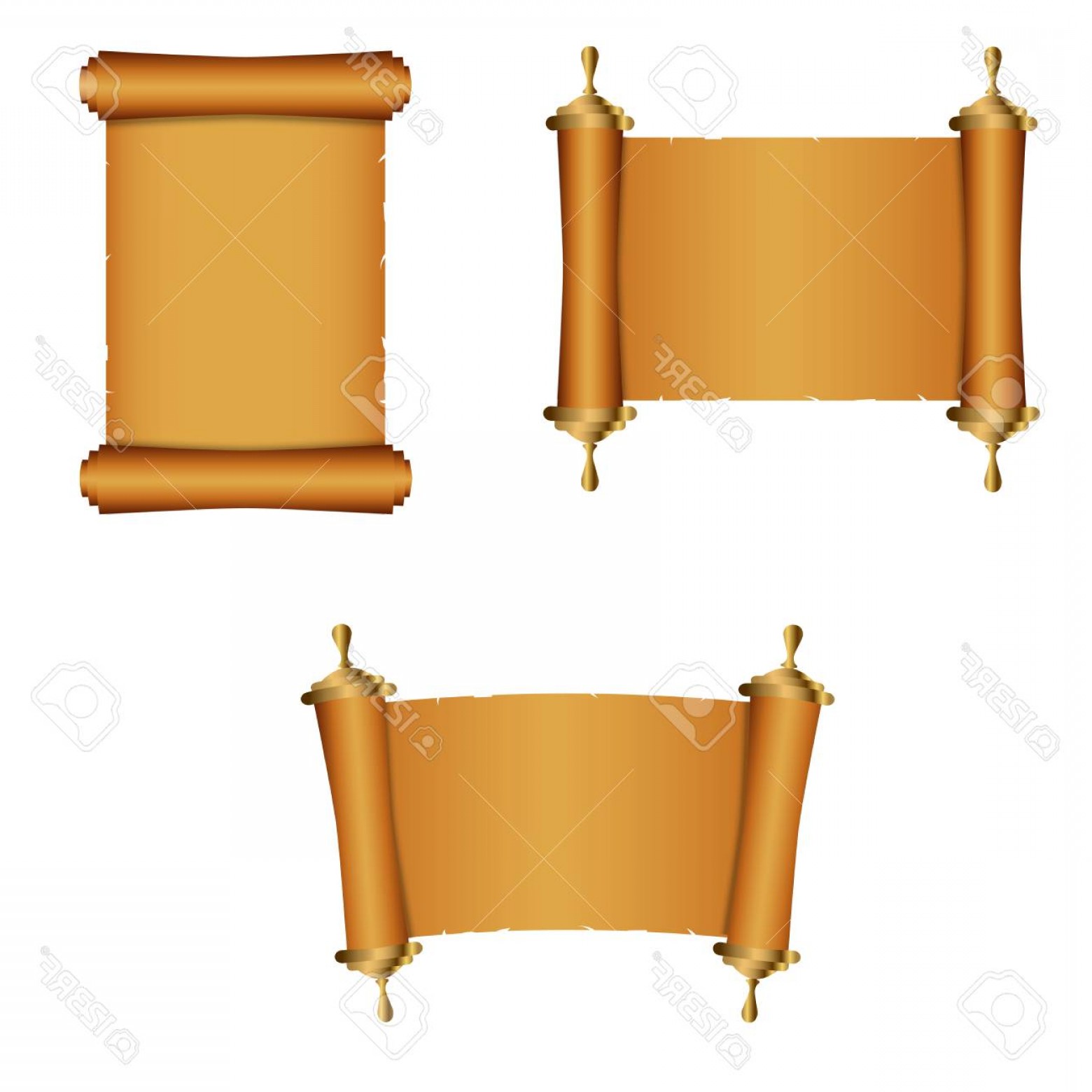 1560x1560 Photostock Vector Set Of Ancient Chinese Scrolls Illustration