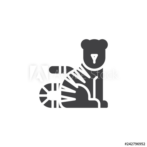 500x500 Chinese Zodiac Tiger Vector Icon Filled Flat Sign For Mobile