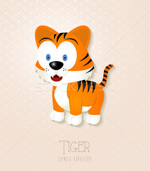 527x600 Chinese Zodiac Set Year Of The Tiger Vector Illustration
