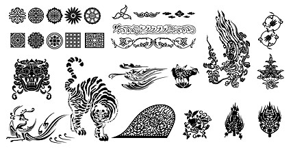 425x221 Vector Format Keyword Phoenix Leading Tiger Patterns Totem