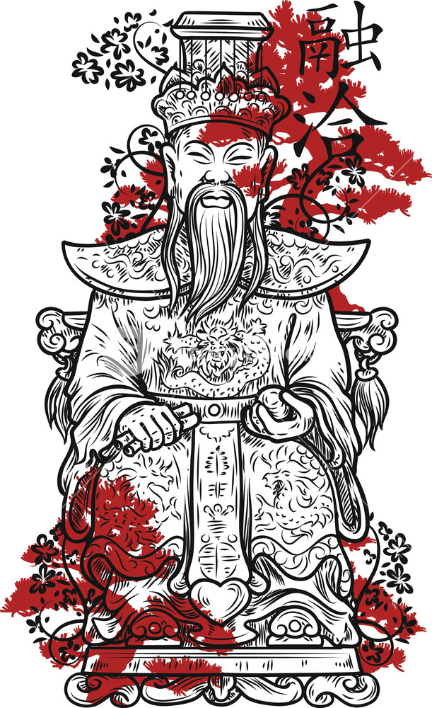 611x1000 Chinese Vector T Shirt Design Royalty Free Stock Image