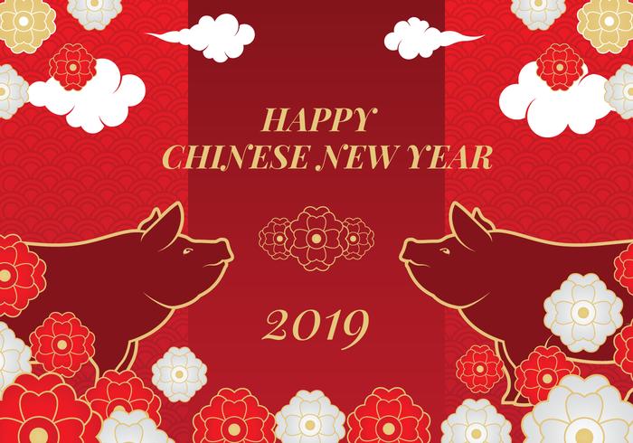 700x490 Chinese New Year Pig Vector Background
