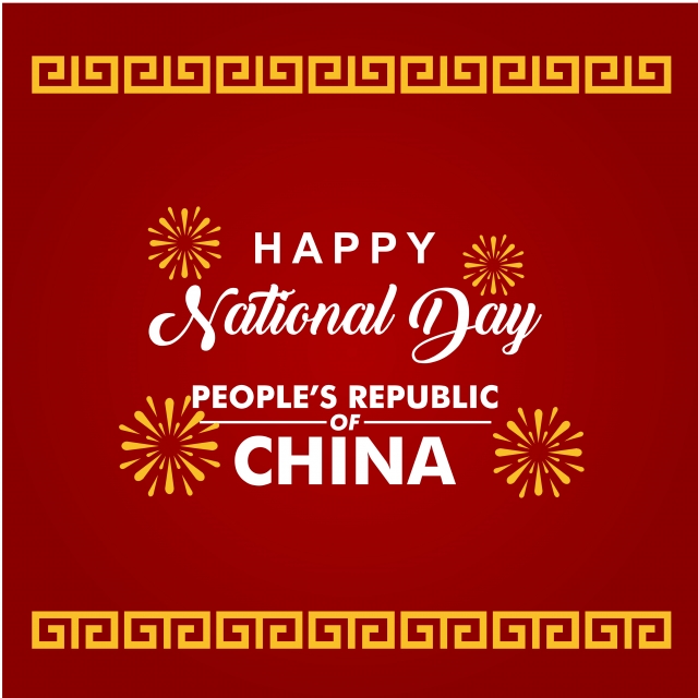 640x640 Happy National Day People S Republic Of China Vector Template