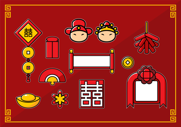 Chinese Wedding Collection Vector 700x490 Chinese Wedding Collection Vector