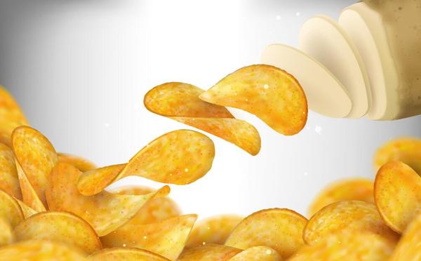 600x372 Fresh Potato Chips Vectors Illustration Free Download