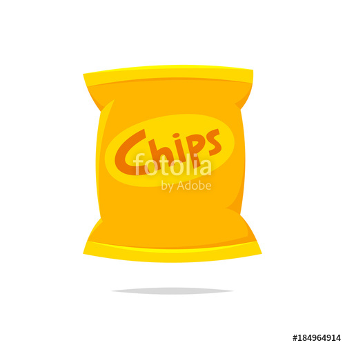 500x500 Bag Of Chips Vector Isolated Stock Image And Royalty Free Vector