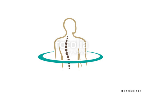 500x330 Creative Chiropractic Back Spine Logo Design Vector Symbol