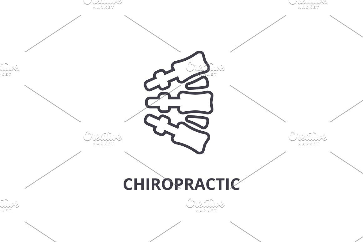 1160x774 Chiropractic Thin Line Icon Sign Symbol Illustation Linear Concept