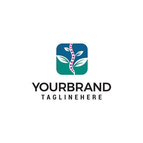490x490 Chiropractic Natural Logo Design Concept Template Vector