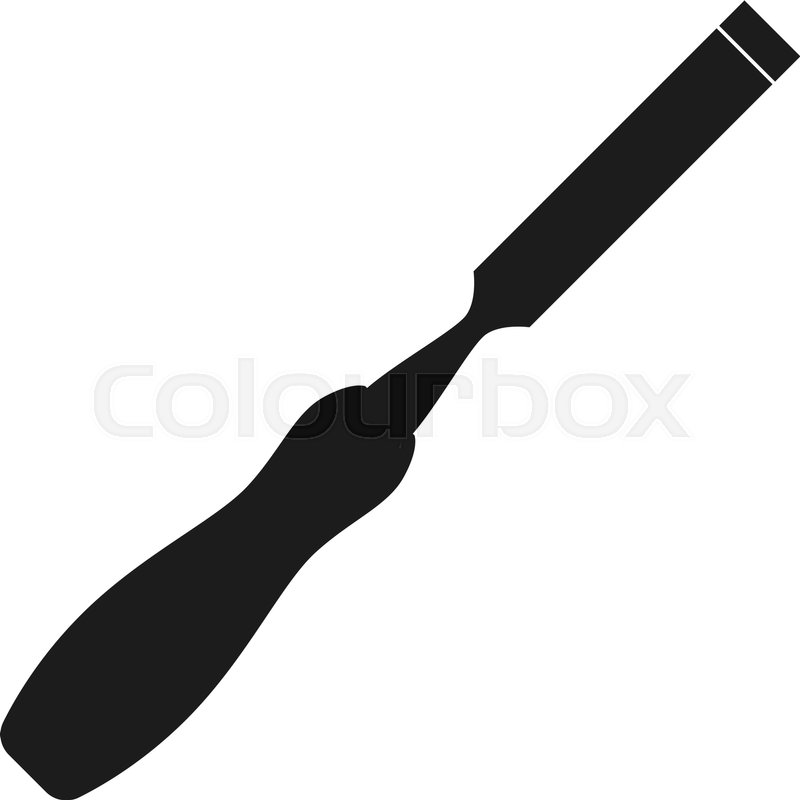 800x800 Chisel Vector Black Icon On White Stock Vector Colourbox
