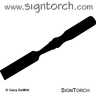 320x320 Wood Chisel Signtorch, Turning Images Into Vector Cut Paths
