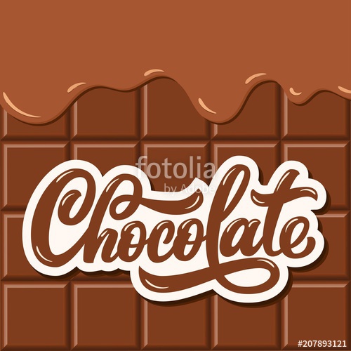 Chocolate Hand Lettering, Custom Typography, Cartoon Letters 500x500 Chocolate Hand Lettering, Custom Typography, Cartoon Letters