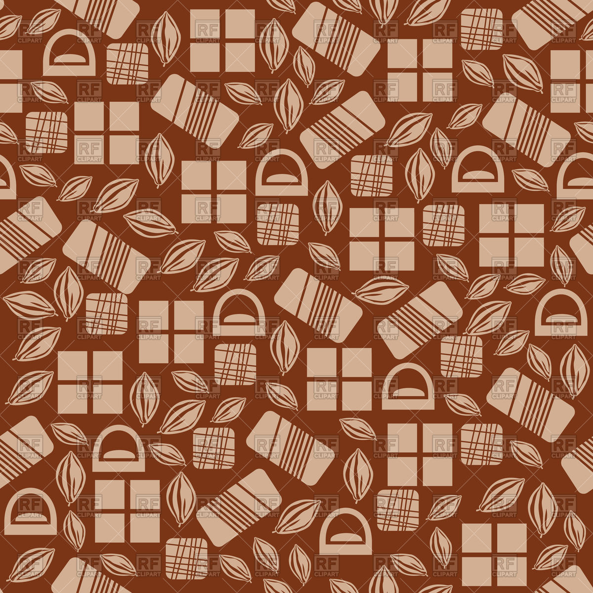 Seamless Pattern With Chocolate Vector Image Of Backgrounds 1200x1200 Seamless Pattern With Chocolate Vector Image Of Backgrounds