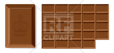 400x189 Chocolate Bar Vector Image Of Food And Beverages