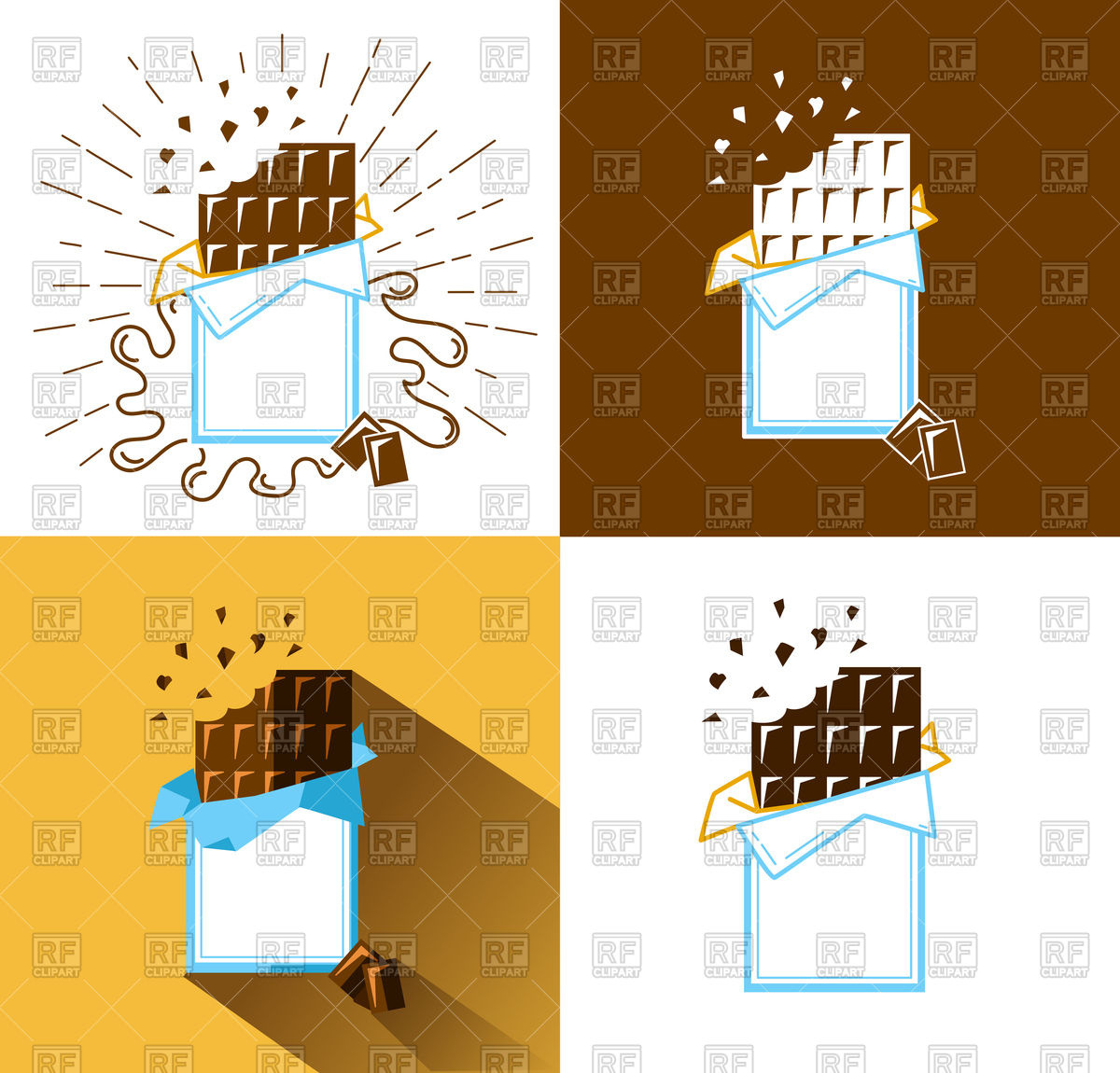 1200x1150 Set Of Bitten Chocolate Bar Icons Vector Image Of Food