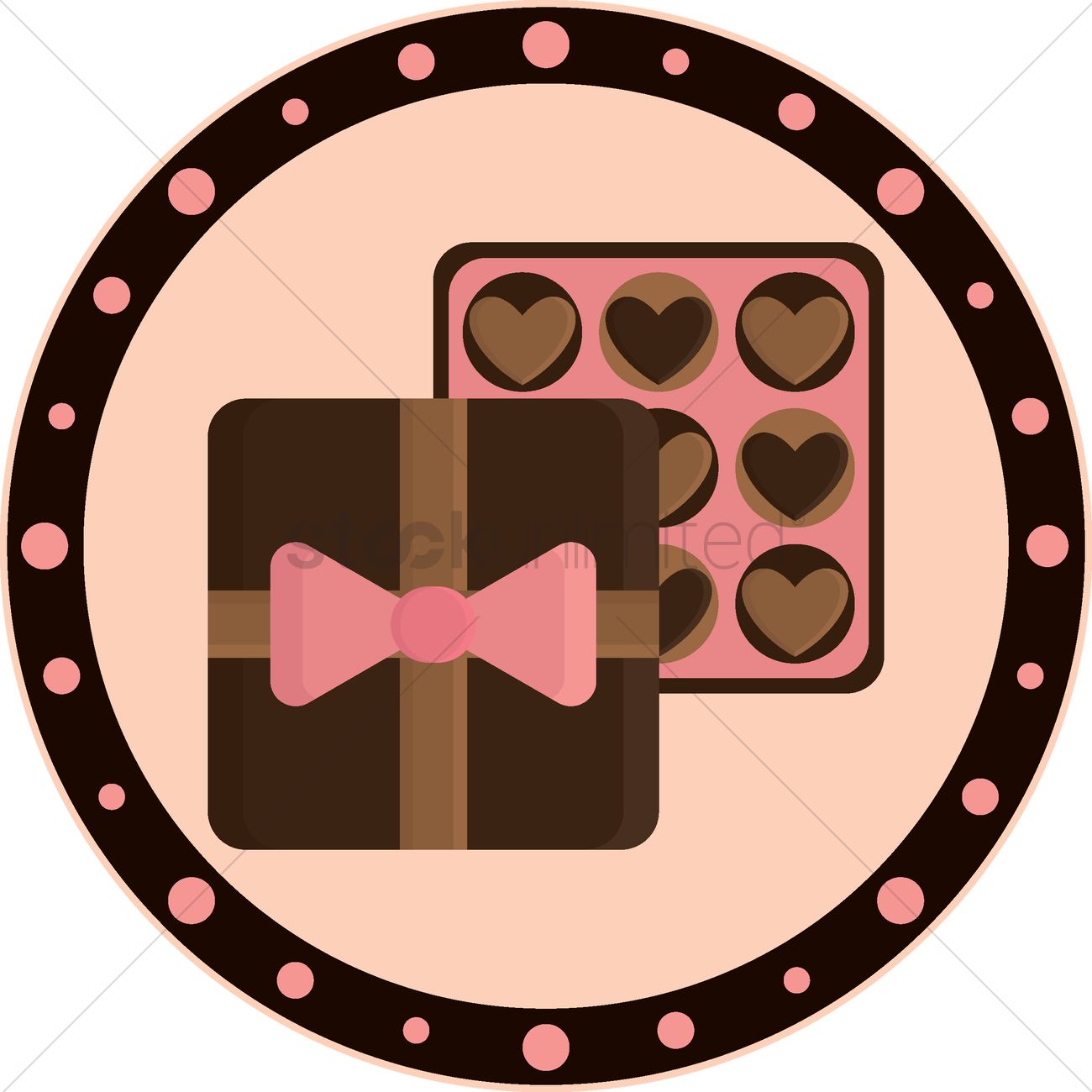 1300x1300 Chocolate Box Vector Image
