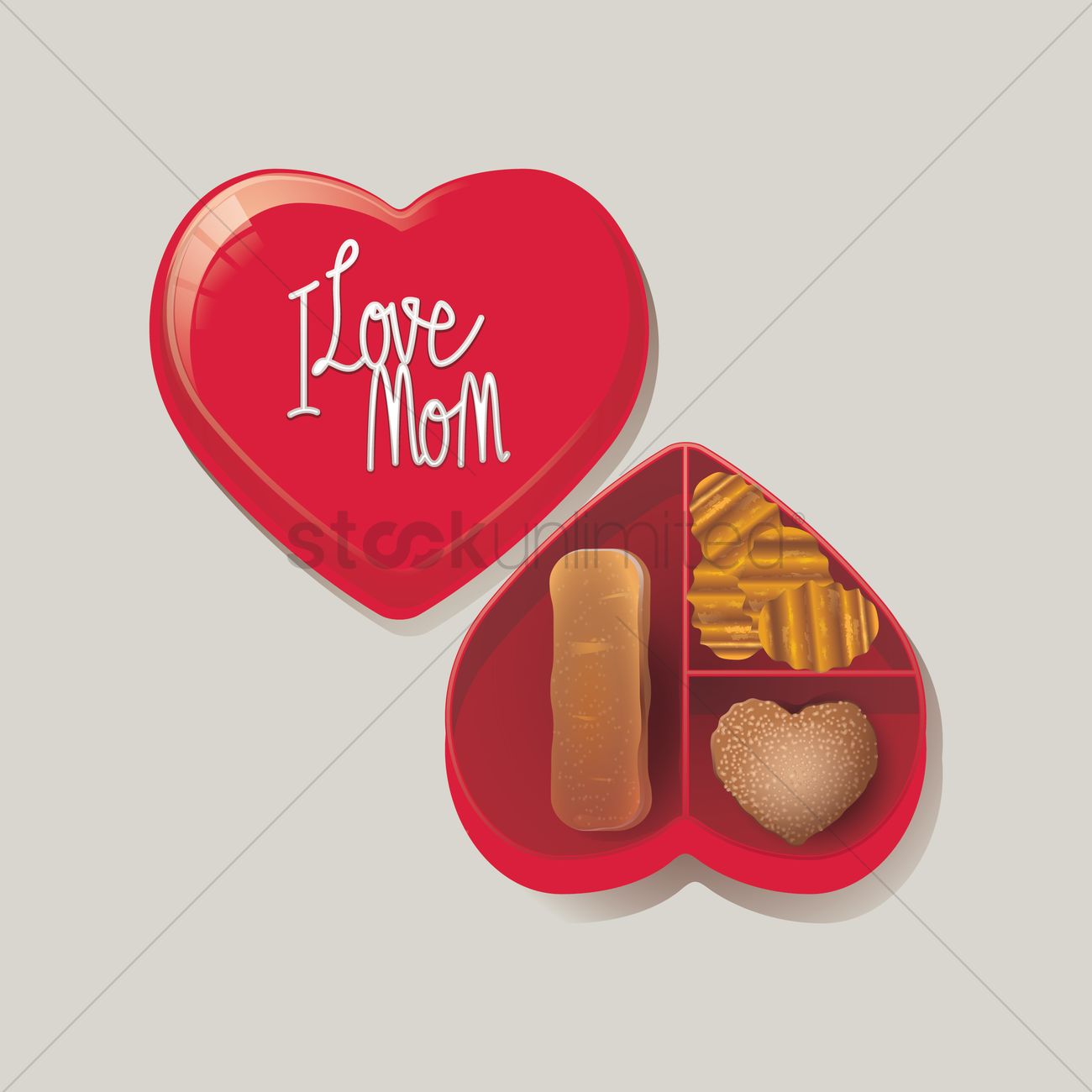 1300x1300 Free Heart Shaped Chocolate Box Vector Image
