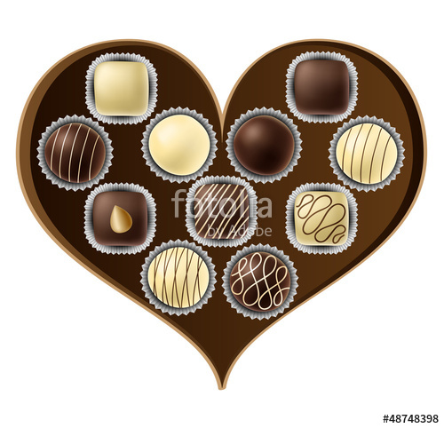 500x482 Heart Shaped Chocolate Box Stock Image And Royalty Free Vector