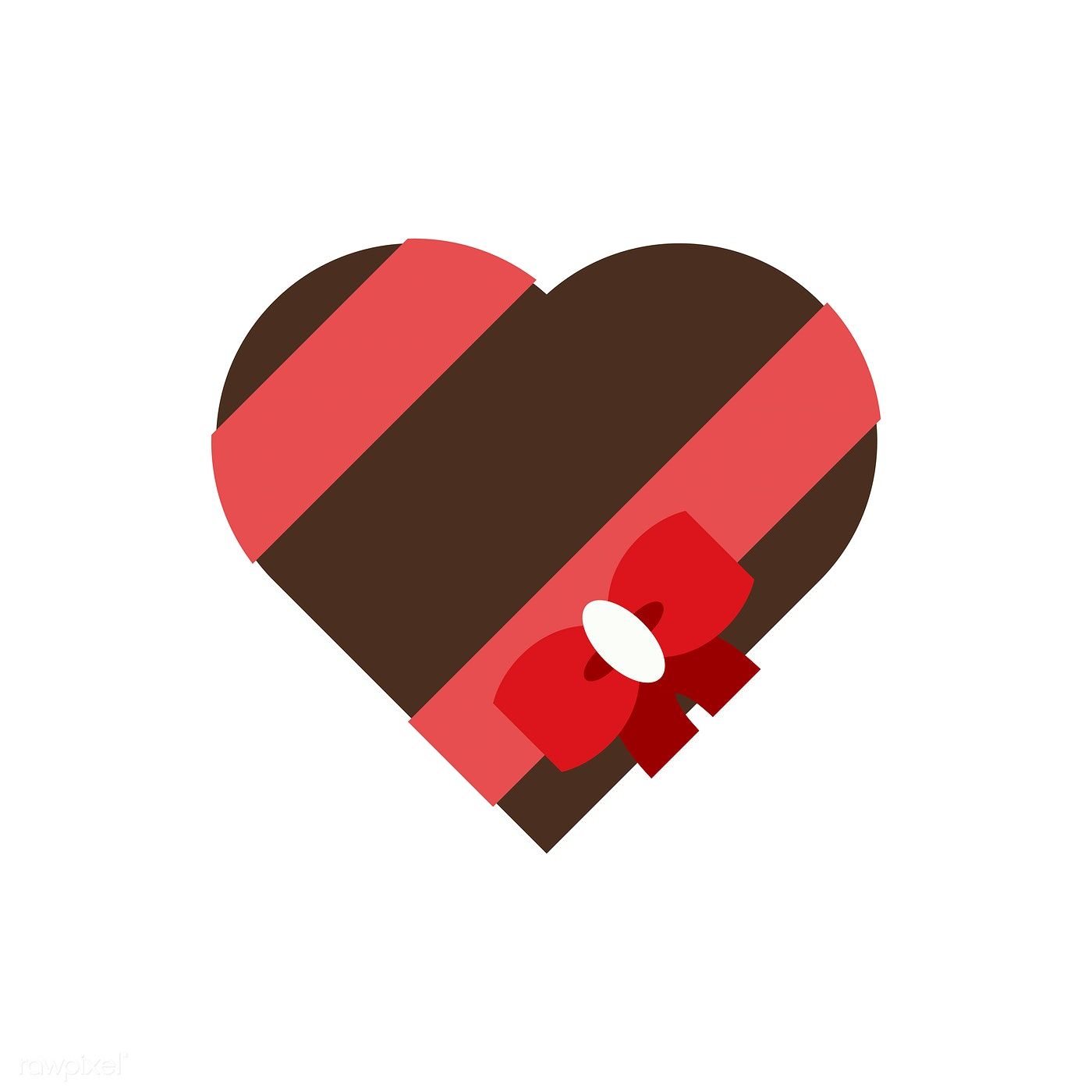 1400x1400 Heart Shaped Chocolate Box For Valentine's Day Vector Free Image