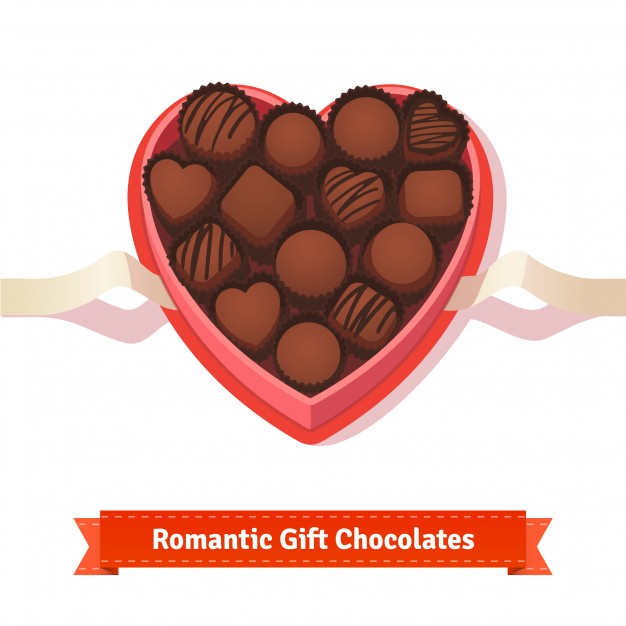 626x626 Valentine Day, Birthday Chocolates In Box Vector Free Download