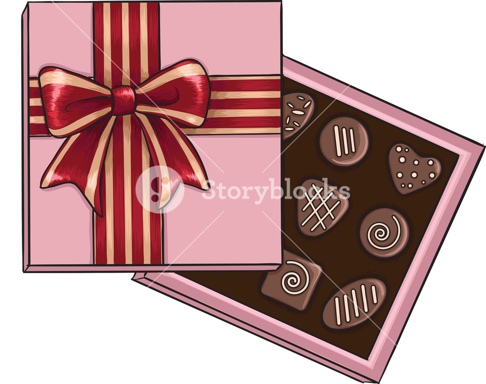 1000x790 Vector Chocolate Box Royalty Free Stock Image