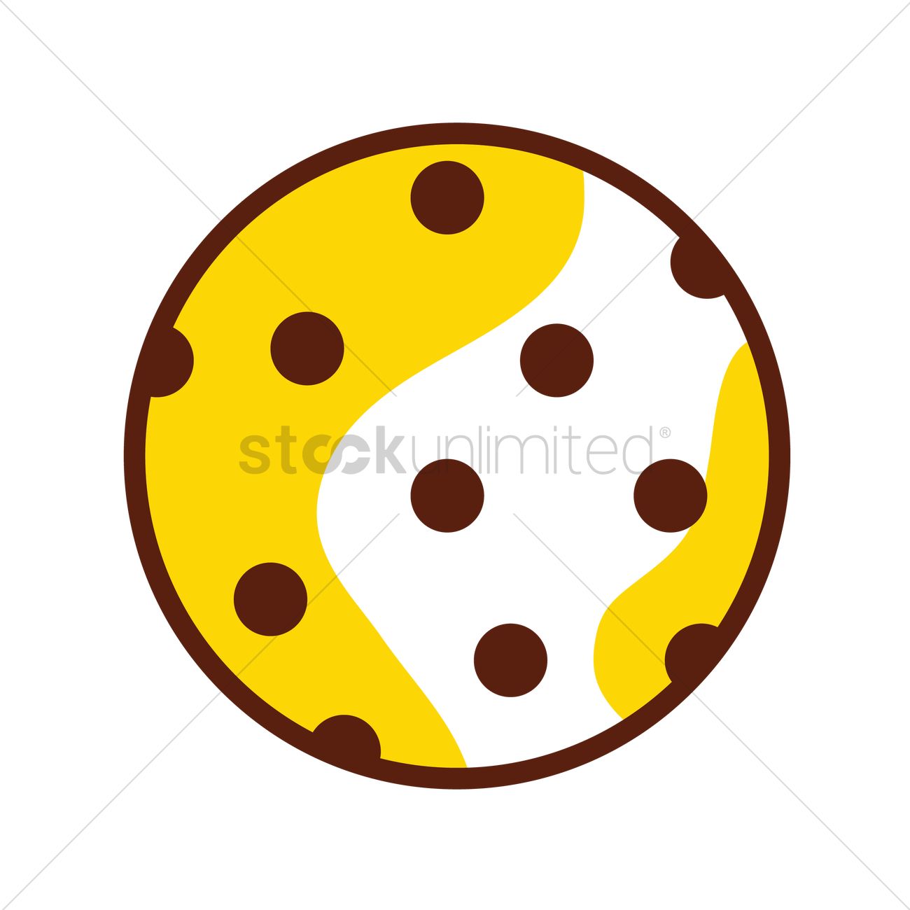 1300x1300 Chocolate Chip Cookie Vector Image
