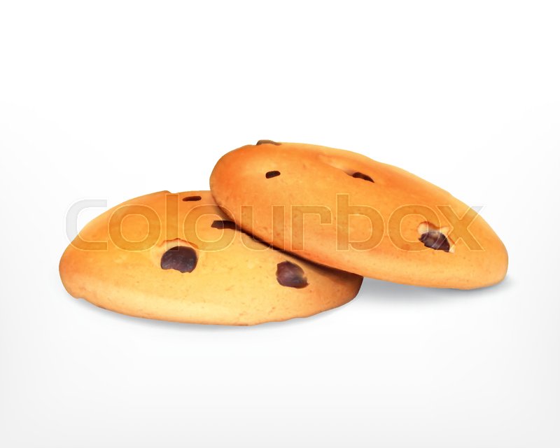 800x640 Chocolate Chip Cookie Vector Icon Stock Vector Colourbox