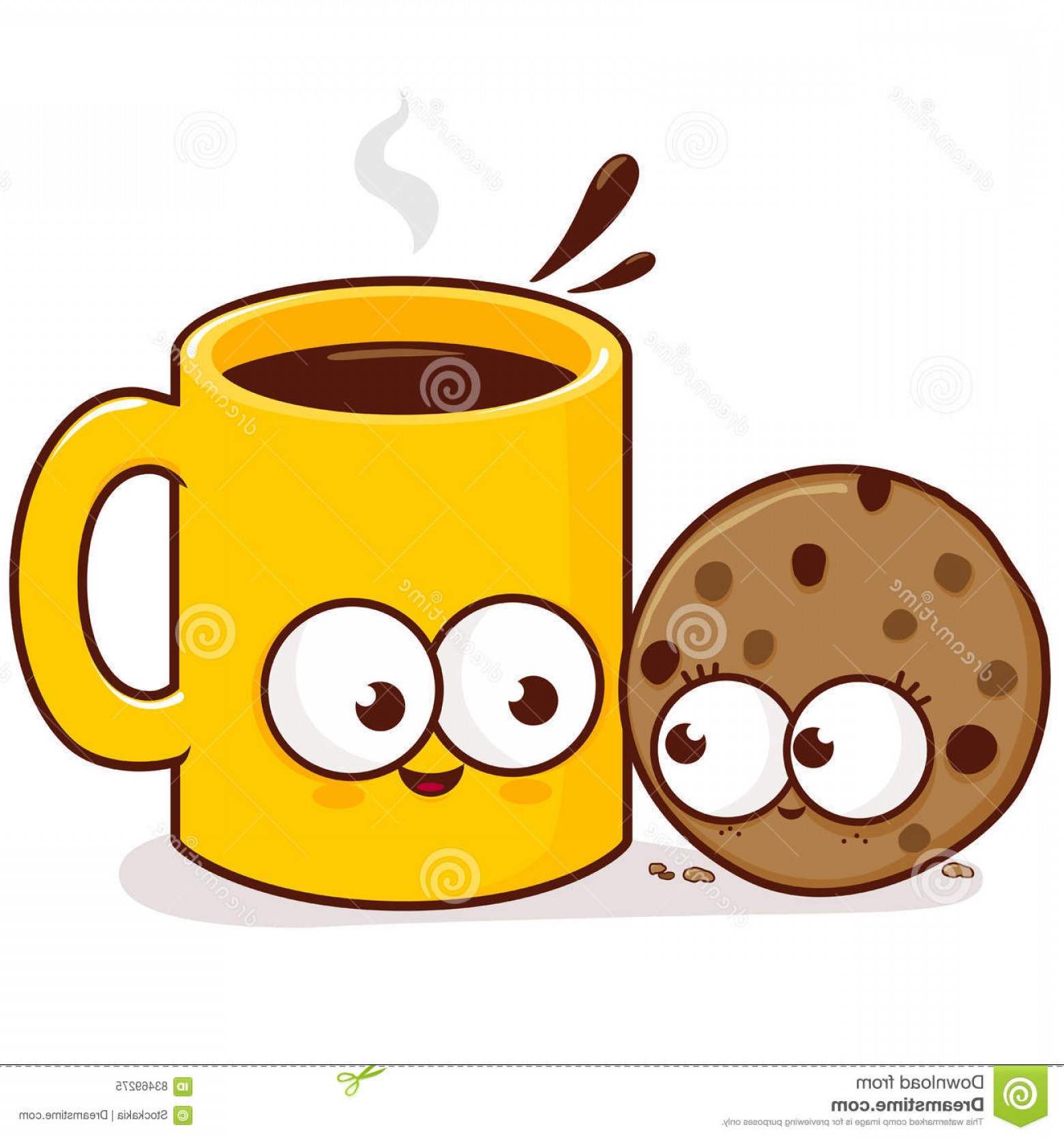 Stock Illustration Coffee Cookie Characters Vector Illustration 1560x1668 Stock Illustration Coffee Cookie Characters Vector Illustration