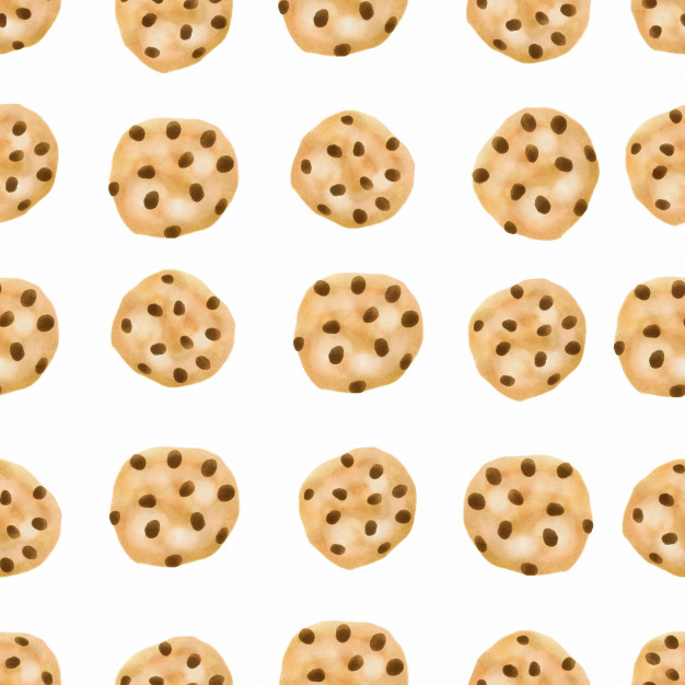 Watercolor Cute Cookies Seamless Pattern Chocolate Chip Biscuit 626x626 Watercolor Cute Cookies Seamless Pattern Chocolate Chip Biscuit