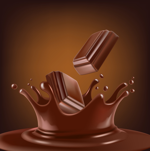 600x605 Chocolate Splash Background Design Vector Free Download